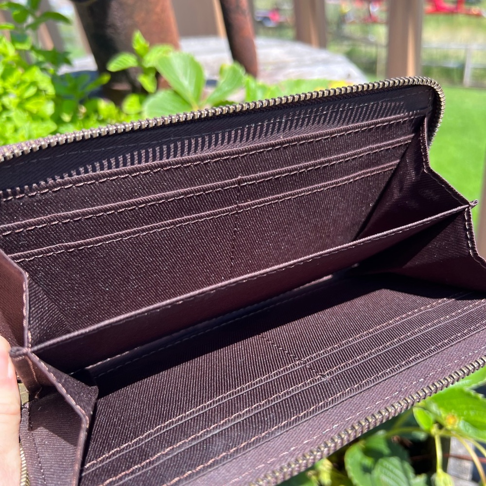 Floral Tooled Genuine  Leather floral Wallet New Card Holder Turquoise - Picture 3 of 3